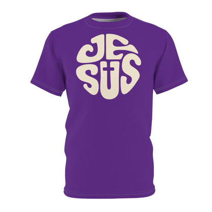 "Retro Jesus", Unisex T-shirt (Storm Purple)