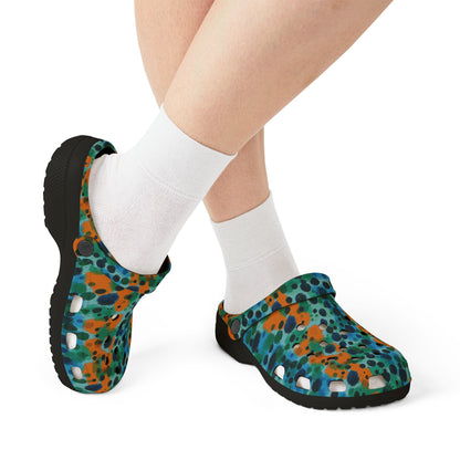 "Midnight Coral", Foam Rubber Clogs