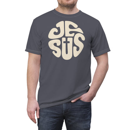 "Retro Jesus", Unisex T-shirt (Midnight Badger)