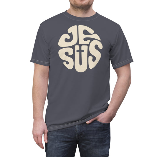 "Retro Jesus", Unisex T-shirt (Midnight Badger)