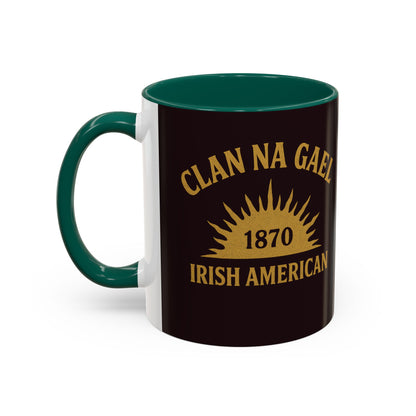 "Clan na Gael - Irish American", Colorful Mugs (11oz, 15oz) (Seal Brown)