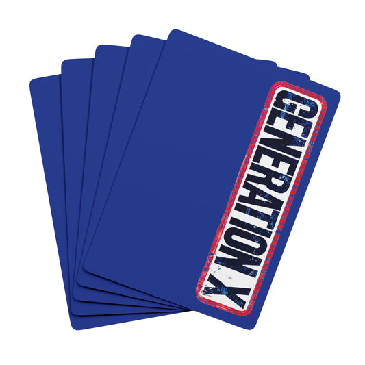 "Generation X", Retro Playing Cards (Patriot Blue)