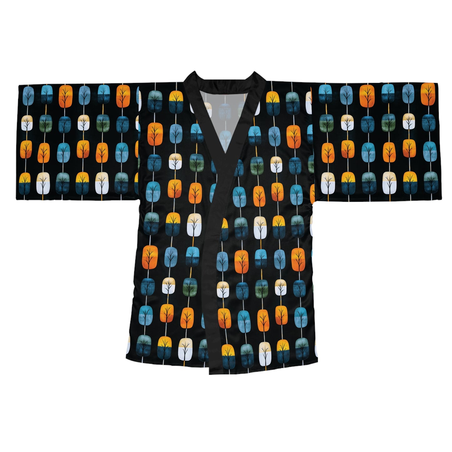 "Skyroot Grove", Long Sleeve Kimono Robe