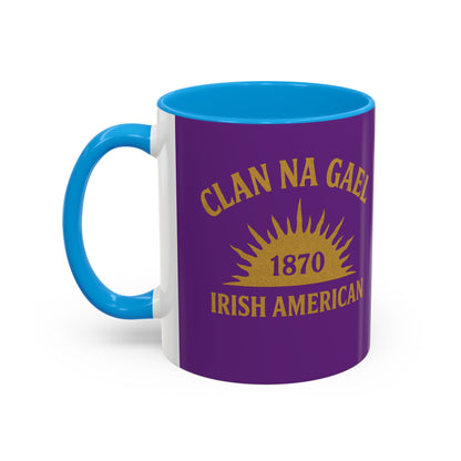 "Clan na Gael - Irish American", Colorful Mugs (11oz, 15oz) (Vesper Violet)