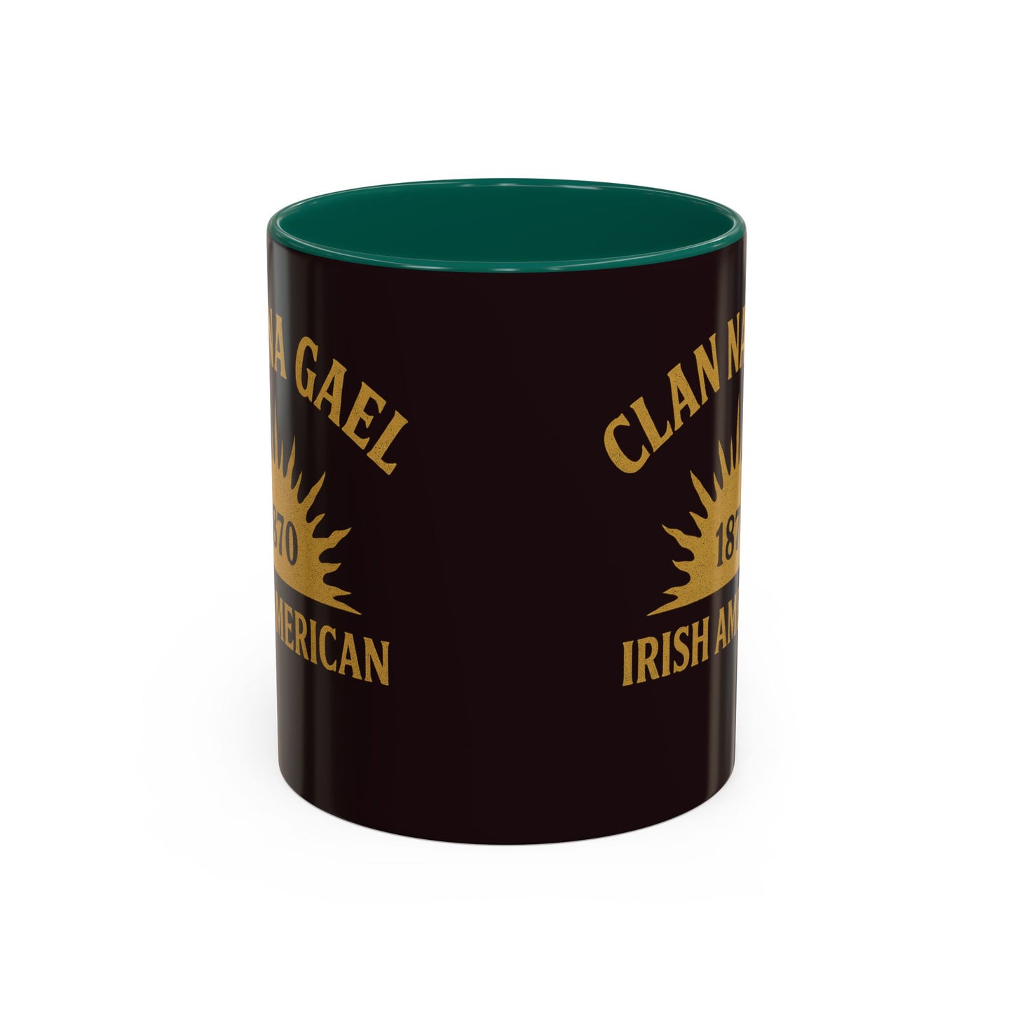 "Clan na Gael - Irish American", Colorful Mugs (11oz, 15oz) (Seal Brown)