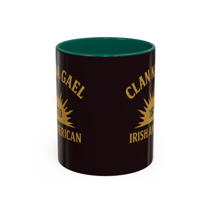 "Clan na Gael - Irish American", Colorful Mugs (11oz, 15oz) (Seal Brown)