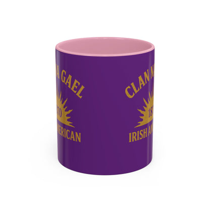 "Clan na Gael - Irish American", Colorful Mugs (11oz, 15oz) (Vesper Violet)