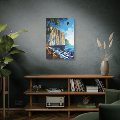 "Sky Kin IV – Gannet Over the Quiet Sound", Fine Art Matte Canvas, Stretched, 1.25"