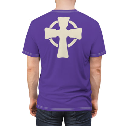 "Retro Jesus", Unisex T-shirt (Purple Heart)