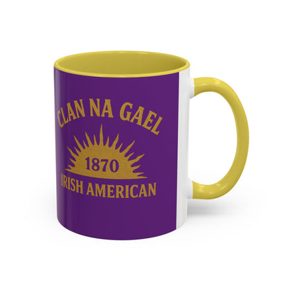 "Clan na Gael - Irish American", Colorful Mugs (11oz, 15oz) (Vesper Violet)