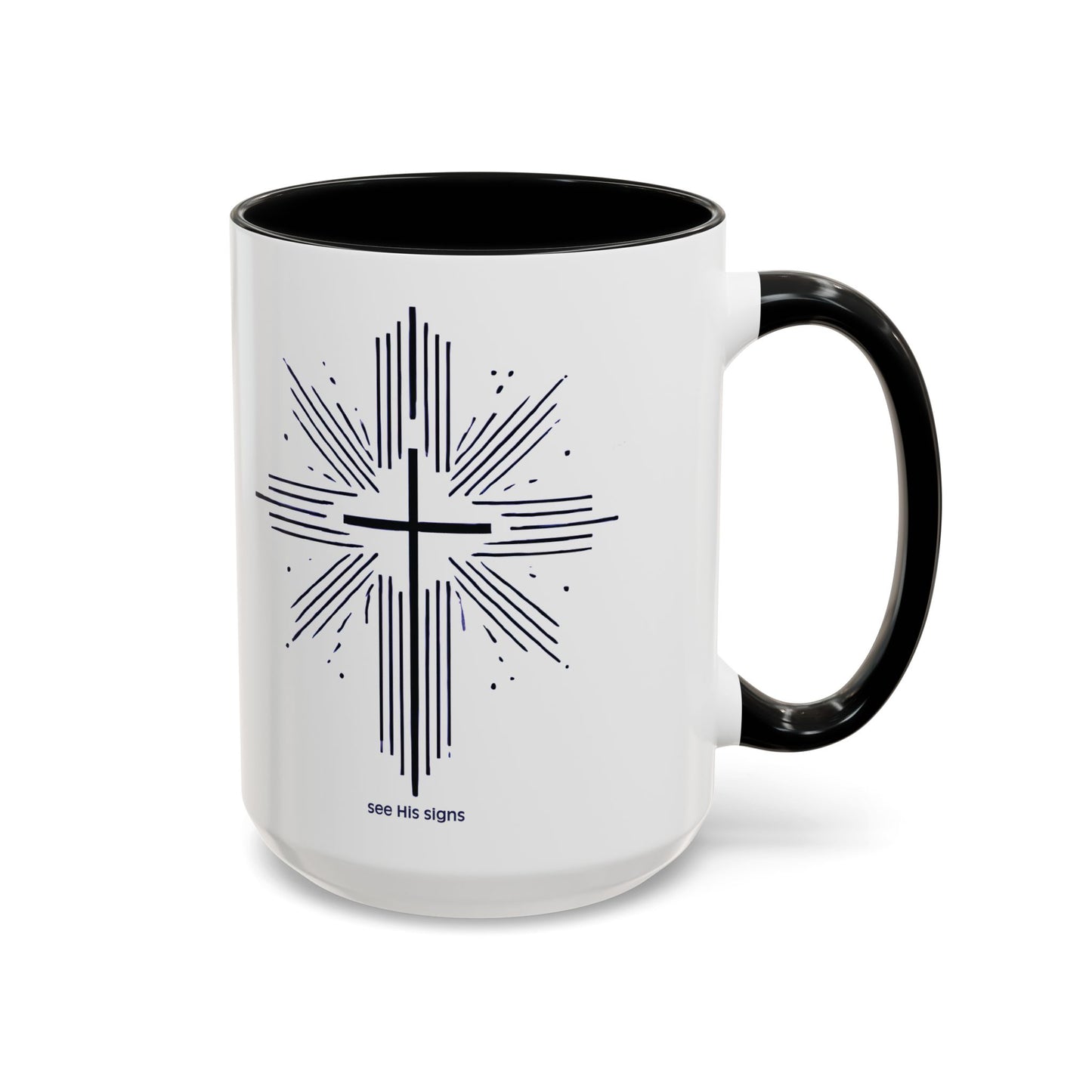 "see His signs", Accent Coffee Mug