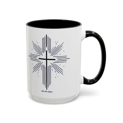 "see His signs", Accent Coffee Mug