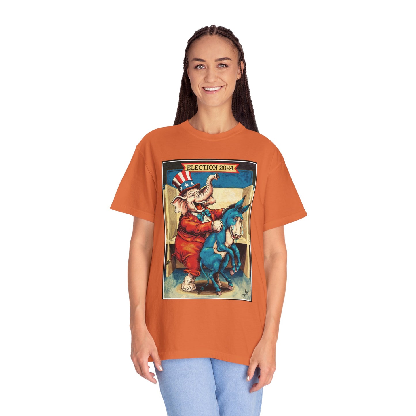 "MAGA Spanked the Donkeys 2024", Unisex T-shirt (Dark Colors)