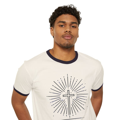 "Born Again", Unisex Ringer Cotton T-Shirt