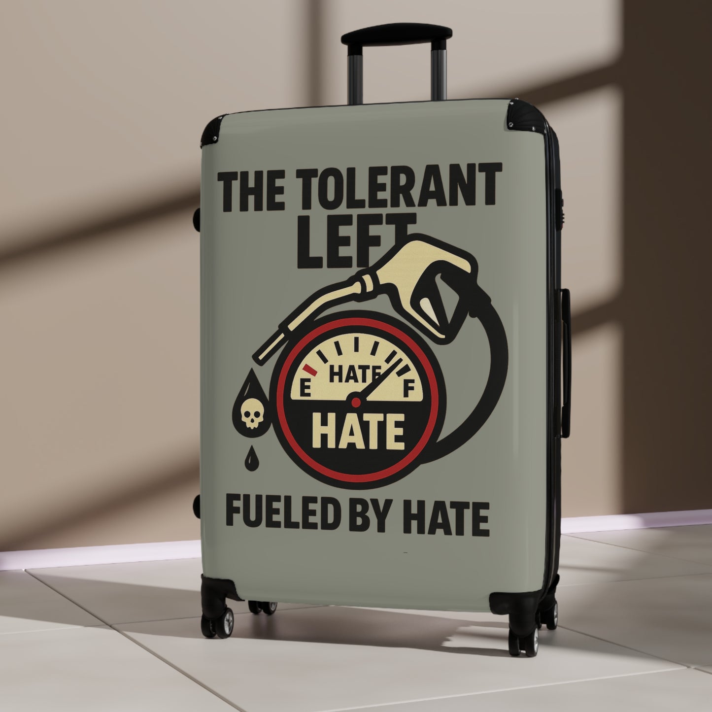 "The Tolerant Left", Suitcase (Deep Seagrass Grey)