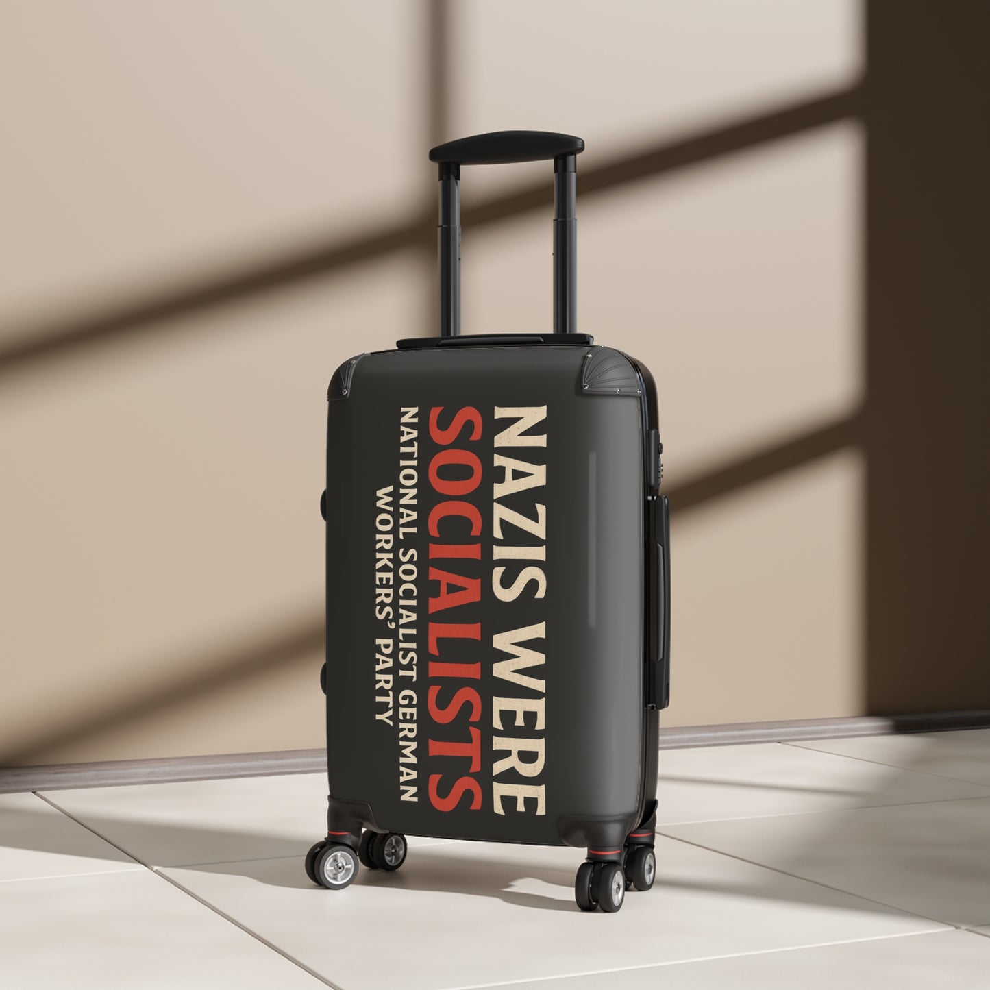 "Nazis were Socialists", Suitcase (Pitch Grey)