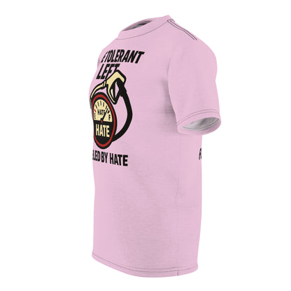 "The Tolerant Left", Unisex T-shirt (Abbey Veil Pink)