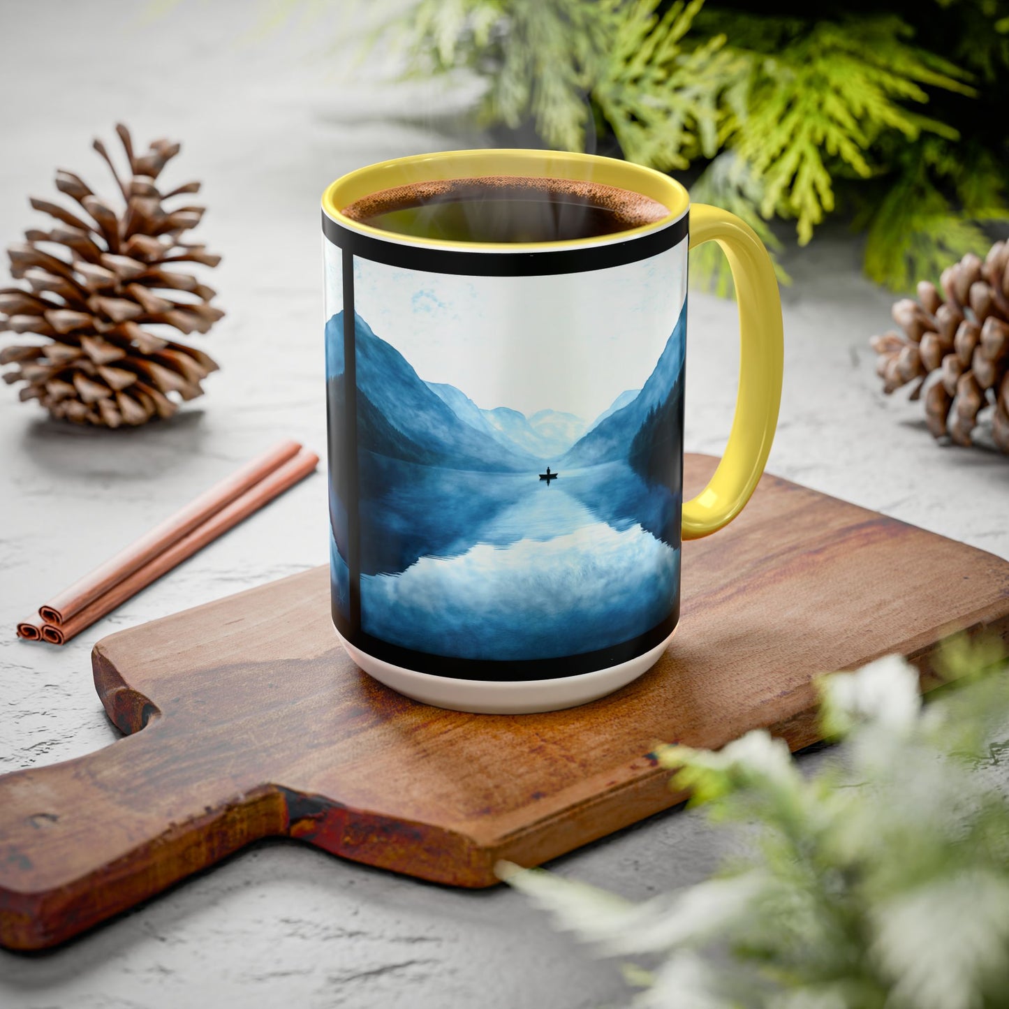 "Connected in Silence - Psalm 46:10", Colorful Mugs (11oz, 15oz)
