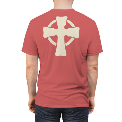 "Retro Jesus", Unisex T-shirt (Faded Cherry)