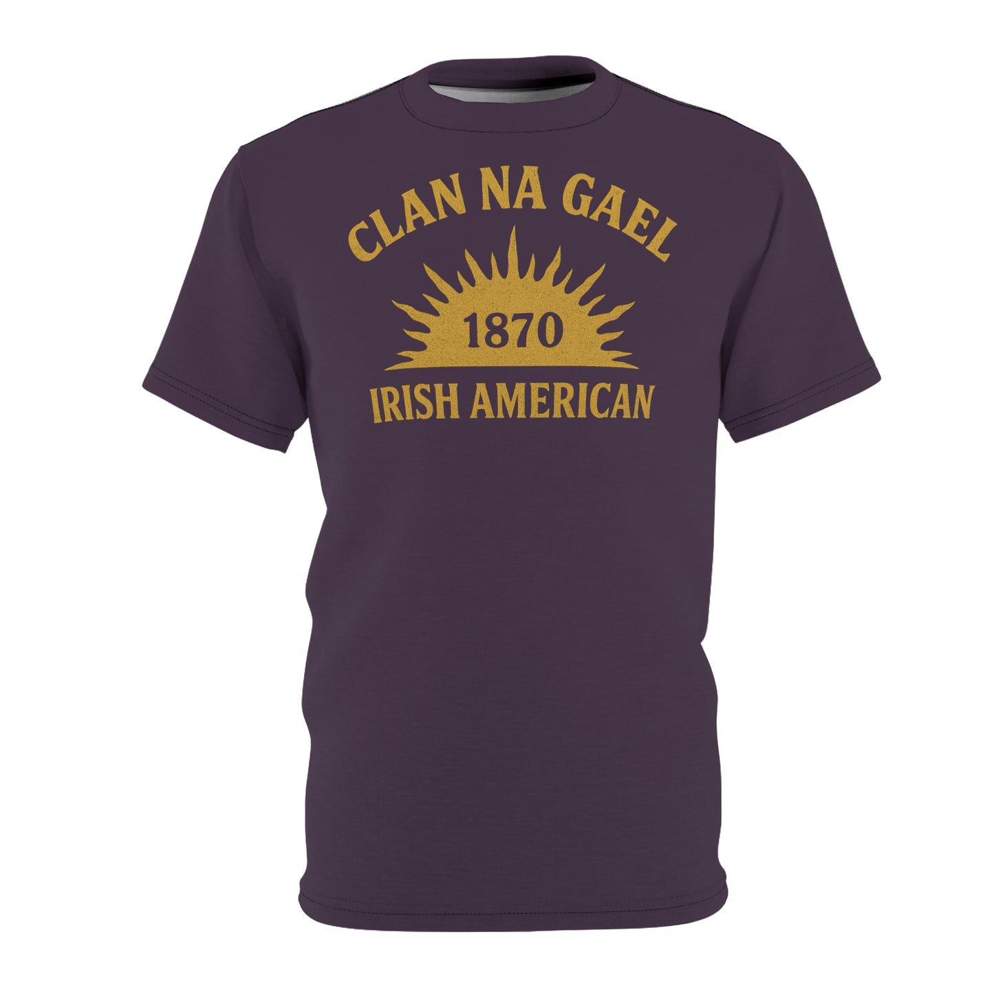 "Clan na Gael - Irish American", Unisex T-shirt (Purple Verbena)