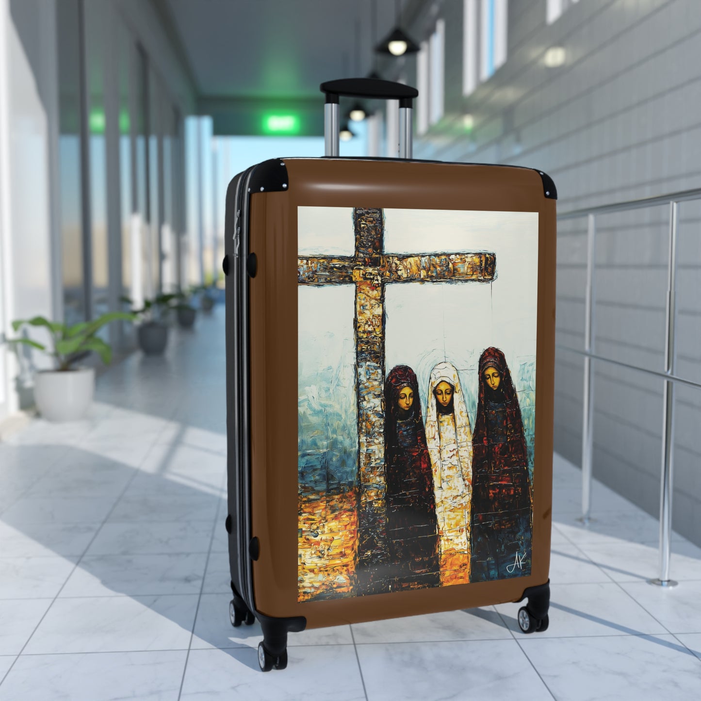 "At-the-Foot of the Cross - John 19:25", Suitcases (Dark Brown)