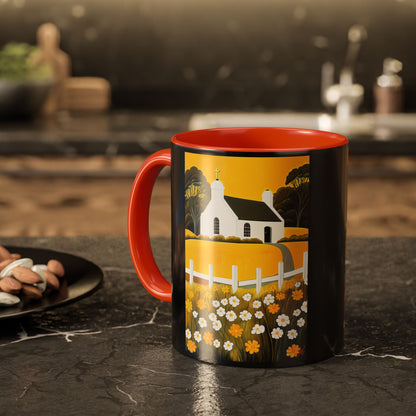 "Eaglais a’ Bhuidhe (Gaelic) - The Church of Golden Hope (English)", Colorful Mugs (11oz & 15oz)