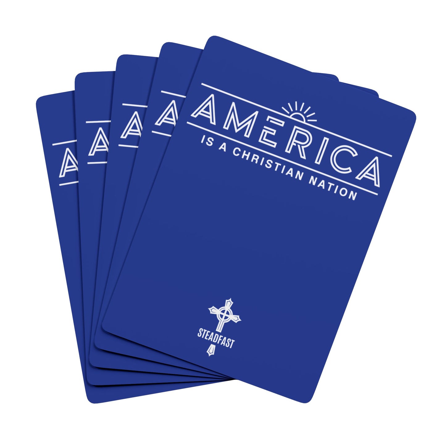 "America is a Christian Nation", Christian Playing Cards (Patriot Blue)