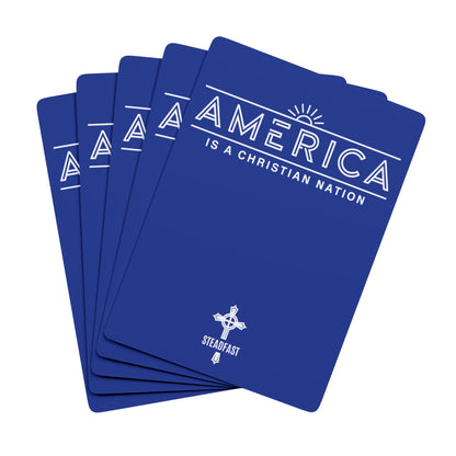 "America is a Christian Nation", Christian Playing Cards (Patriot Blue)