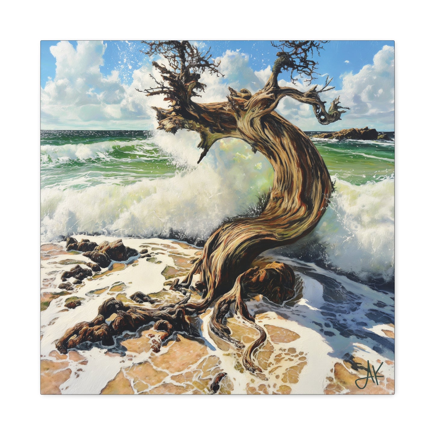 "Stormroot Bearing the Ninth Wave", Fine Art Matte Canvas, Stretched, 1.25"