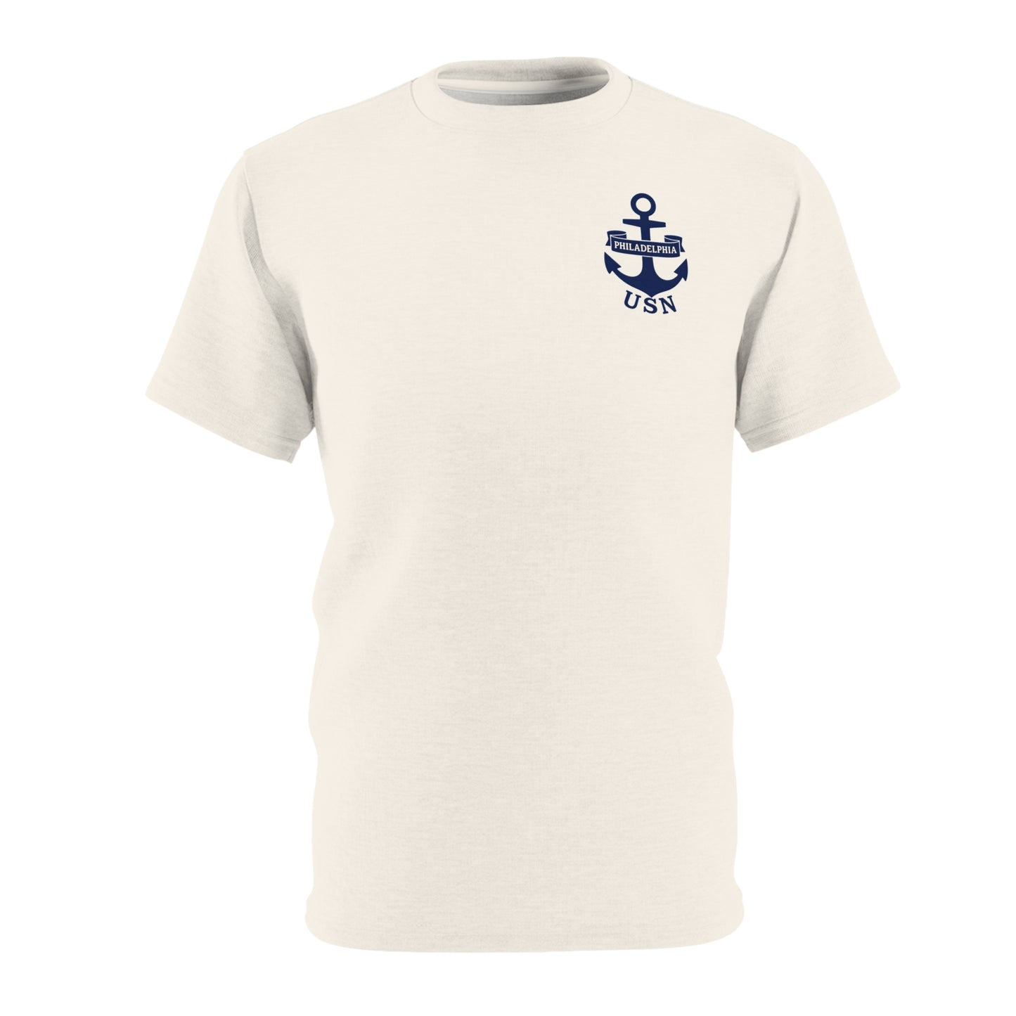 "USN Anchor", Unisex T-shirt (Whitecap)