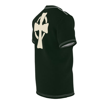 "Retro Jesus", Unisex T-shirt (Dark Woodland)