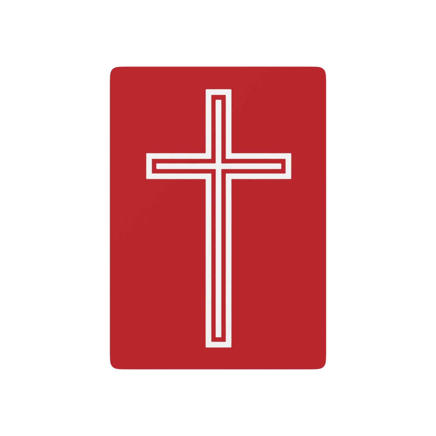 "A Simple Cross", Chrsitian Playing Cards (Flame Scarlet)