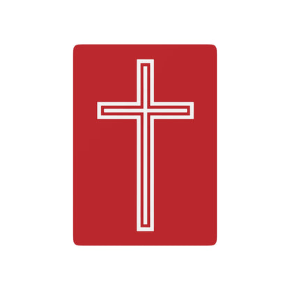 "A Simple Cross", Chrsitian Playing Cards (Flame Scarlet)