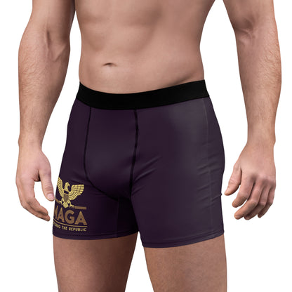 "MAGA - Restoring the Republic", Men's Boxer Briefs (Purple Nights)
