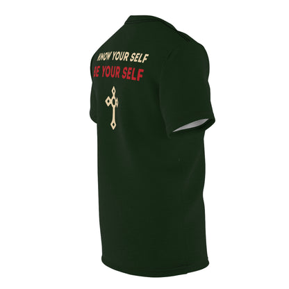 "Know Your Self", Unisex T-shirt (Brieve Green)
