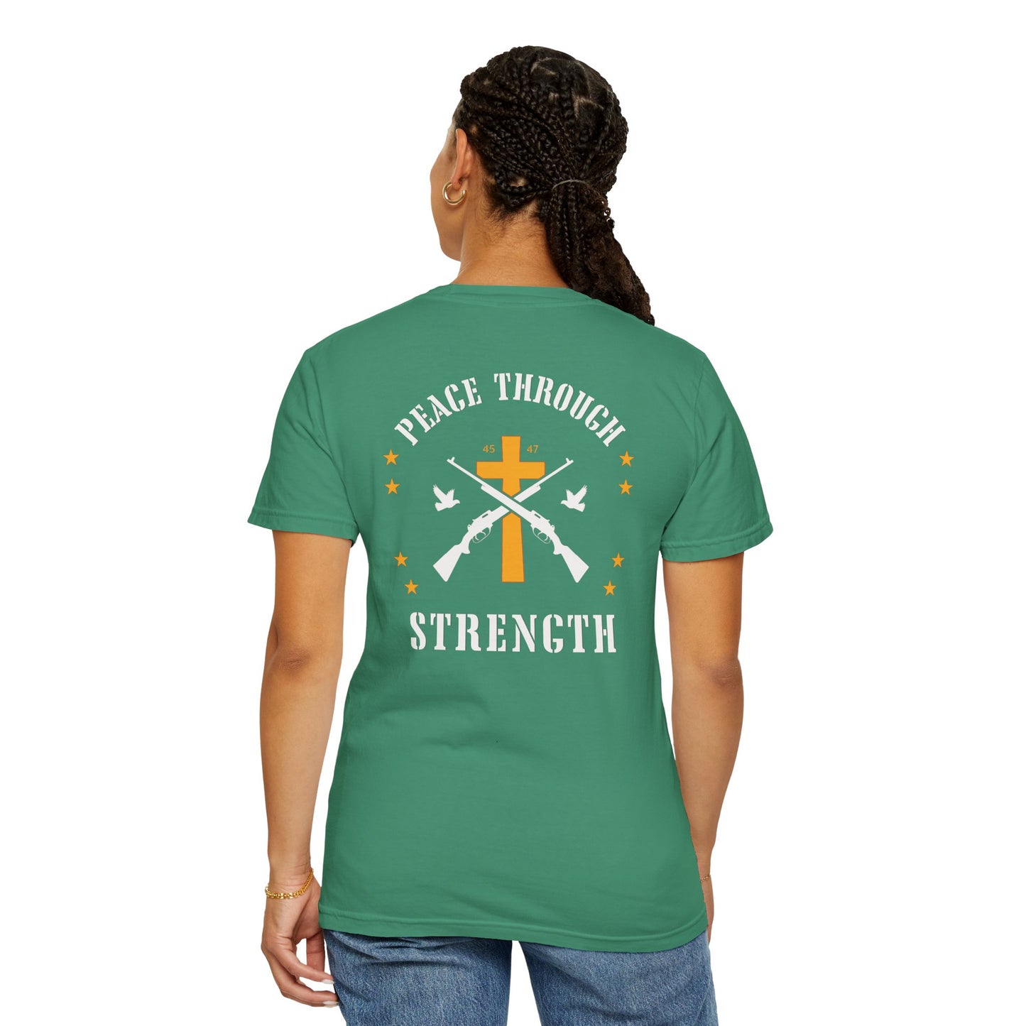 "Peace Through Strength" #01, Unisex T-shirt