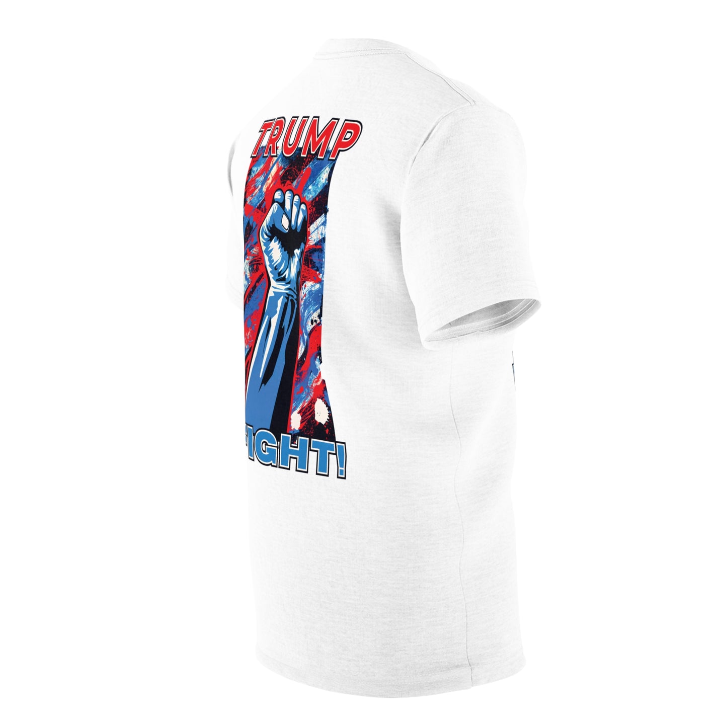 "TRUMP FIGHT!", Unisex White T-shirt