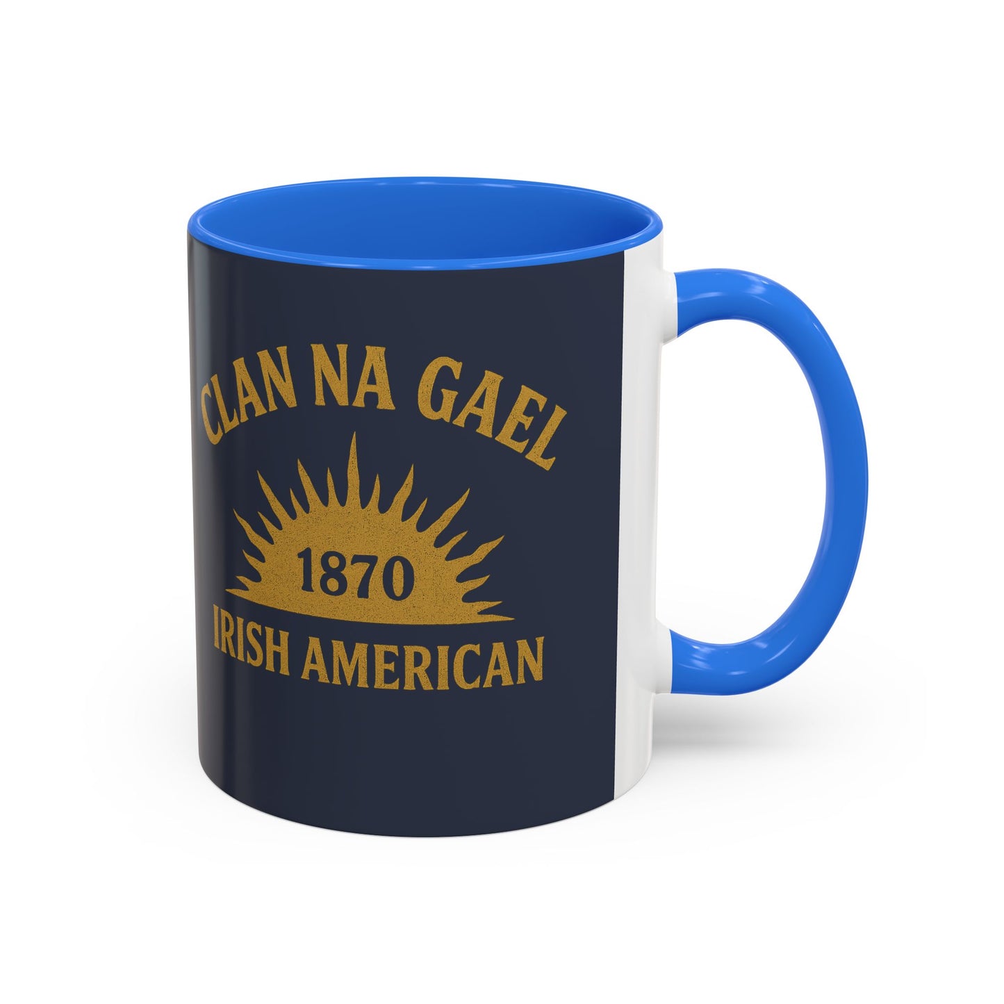 "Clan na Gael - Irish American", Colorful Mugs (11oz, 15oz) (Blue Burka Grey)