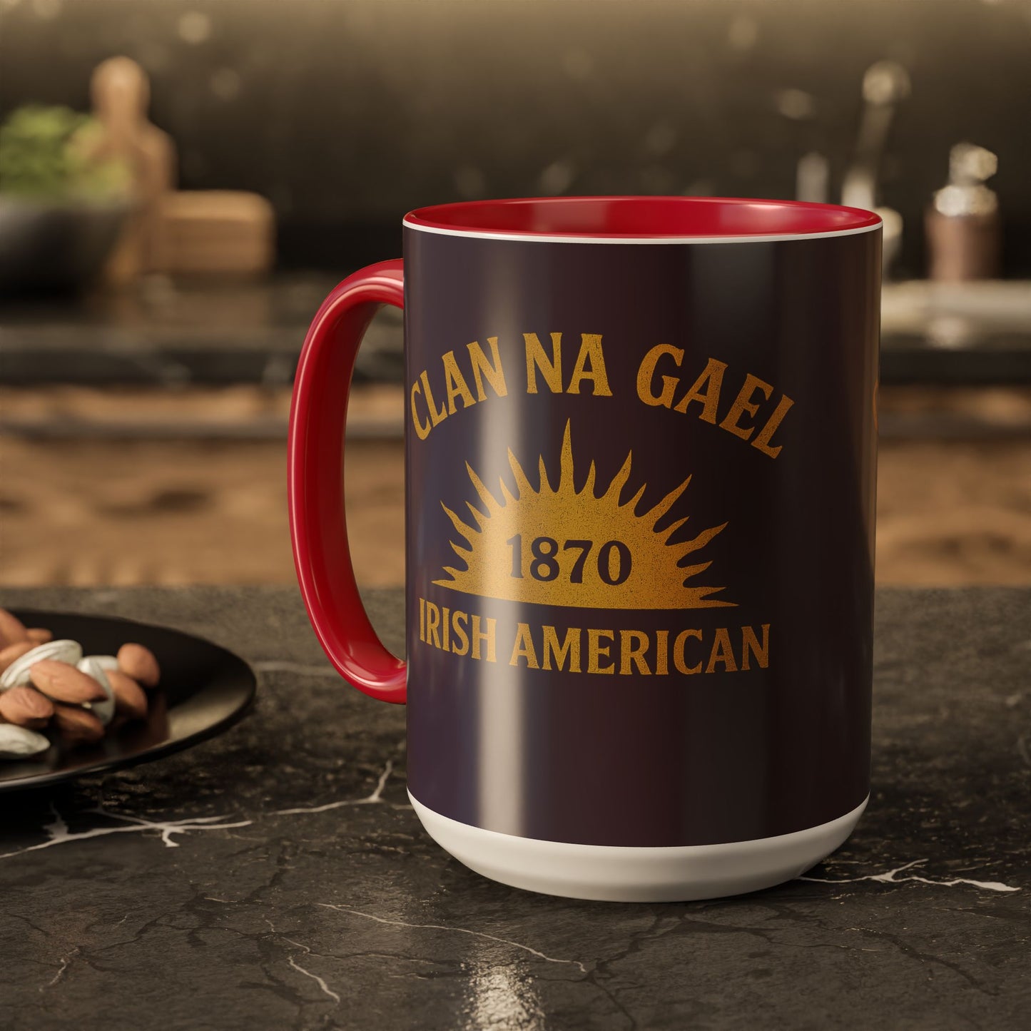 "Clan na Gael - Irish American", Colorful Mugs (11oz, 15oz) (Purple Verbena)