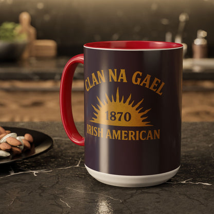 "Clan na Gael - Irish American", Colorful Mugs (11oz, 15oz) (Purple Verbena)