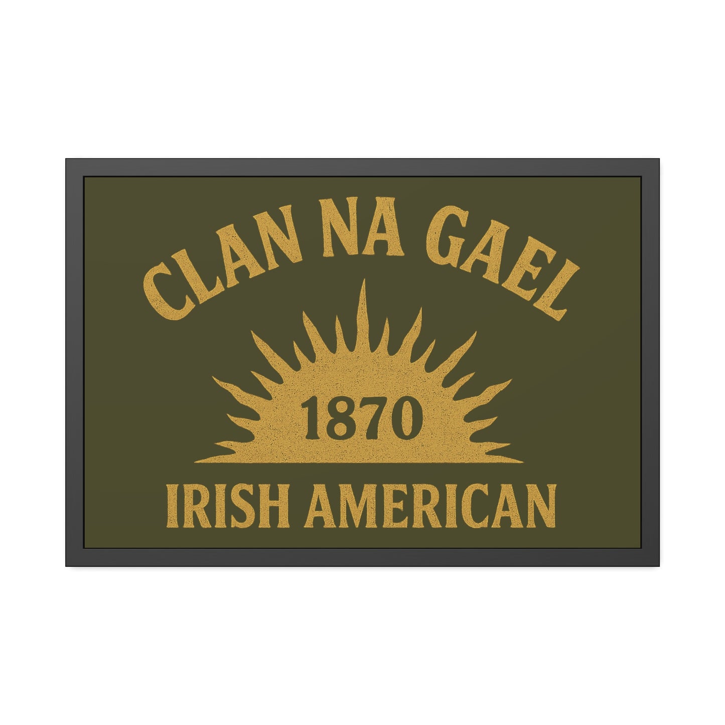 "Clan na Gael - Irish American", Framed Paper Poster (Fianna Green)