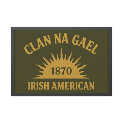 "Clan na Gael - Irish American", Framed Paper Poster (Fianna Green)