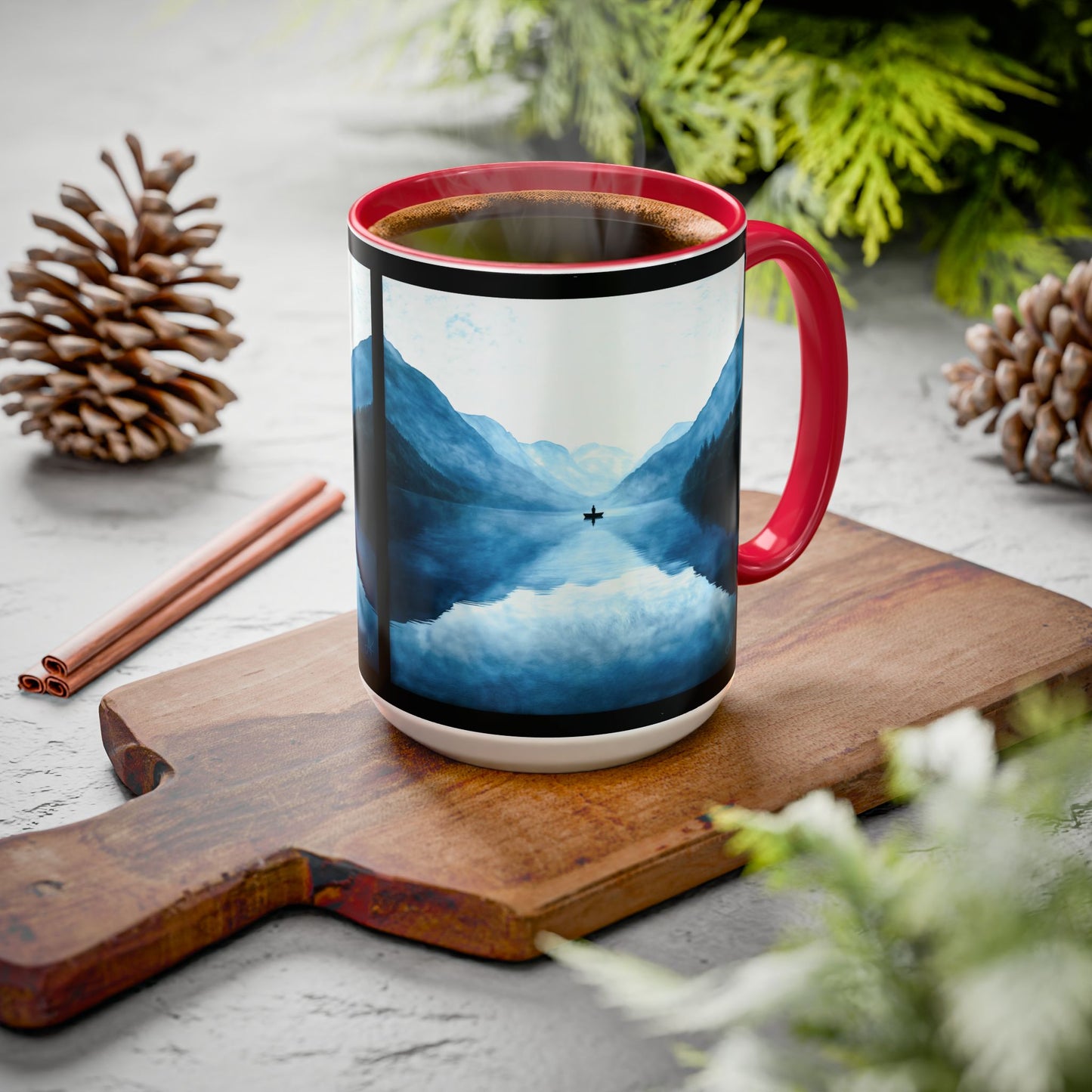 "Connected in Silence - Psalm 46:10", Colorful Mugs (11oz, 15oz)