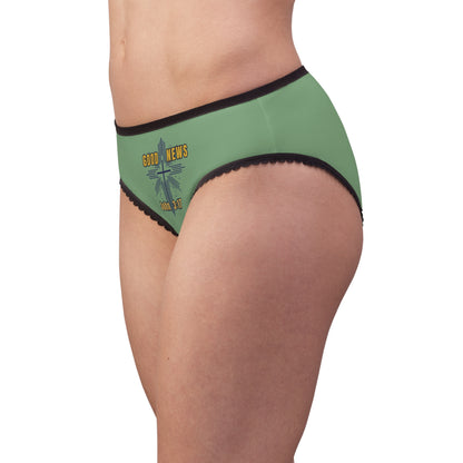 "Good News - John 3:17", Women's Briefs (Zephyr Green)