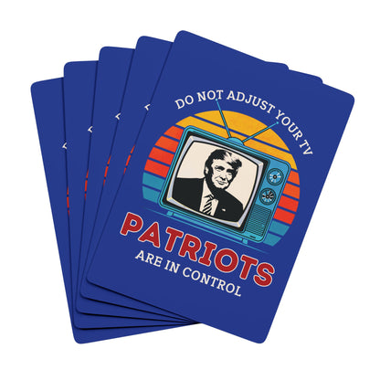 "Patriots are in Control" #01, Political Playing Cards (Patriot Blue)