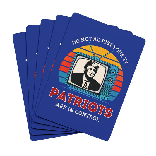 "Patriots are in Control" #01, Political Playing Cards (Patriot Blue)