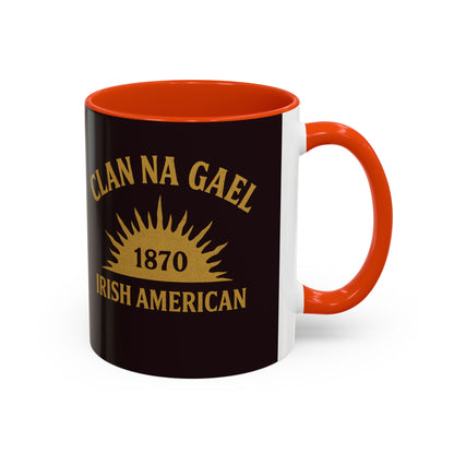 "Clan na Gael - Irish American", Colorful Mugs (11oz, 15oz) (Seal Brown)
