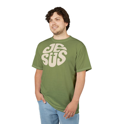 "Retro Jesus", Unisex T-shirt (Sage Green)