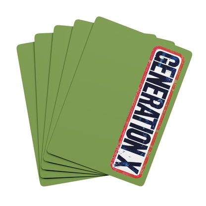 "Generation X", Retro Playing Cards (70's Light Green)