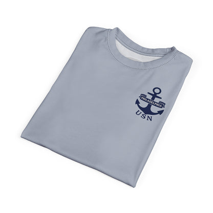 "USN Anchor", Unisex T-shirt (Bulkhead Grey)